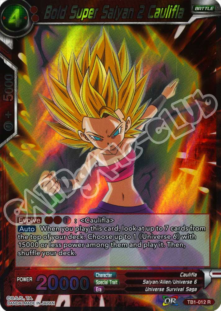BT1-012 Bold Super Saiyan 2 Caulifla rara foil (EN) -NEAR MINT-