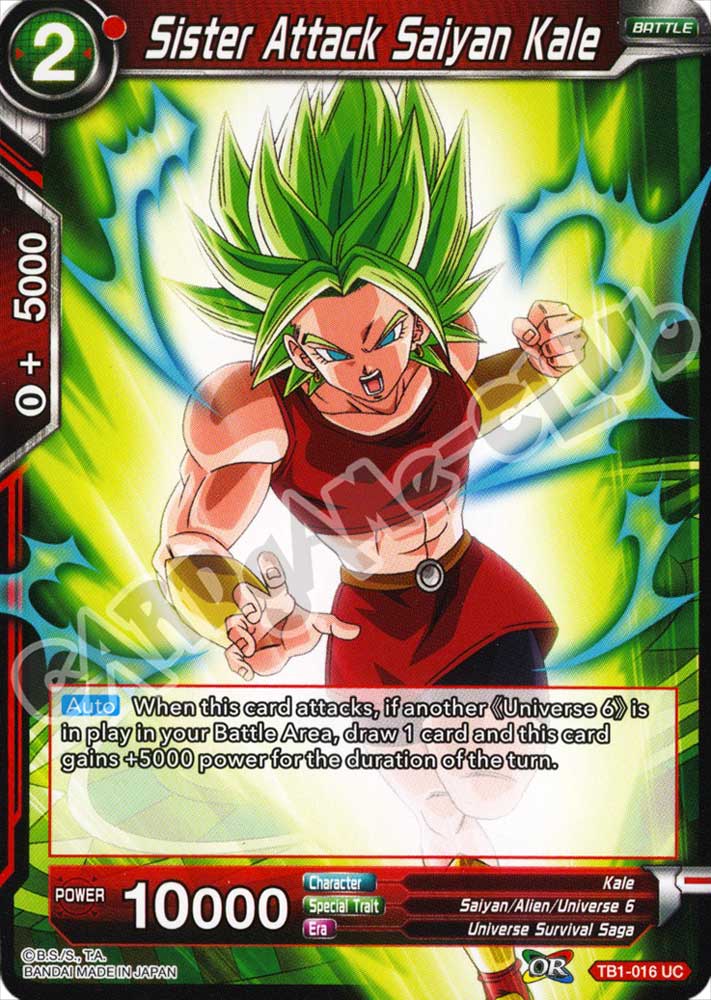 BT1-016 Sister Attack Saiyan Kale non comune normale (EN) -NEAR MINT-