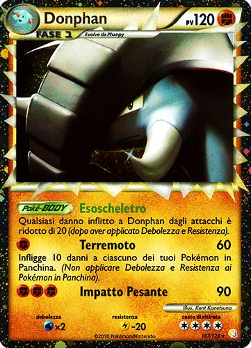 107 / 123 Donphan rara prime foil (IT) -NEAR MINT-