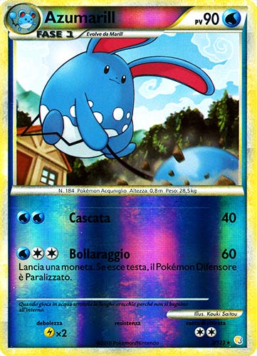 002 / 123 Azumarill rara foil reverse (IT) -NEAR MINT-