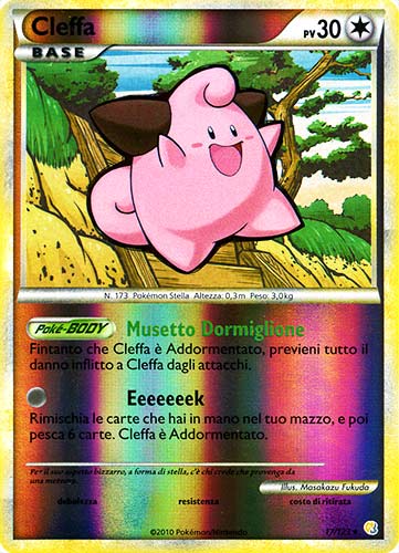 017 / 123 Cleffa rara foil reverse (IT) -NEAR MINT-