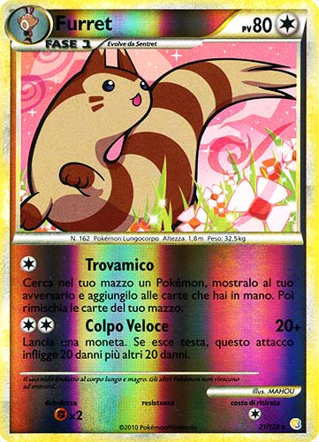021 / 123 Furret rara foil reverse (IT) -NEAR MINT-