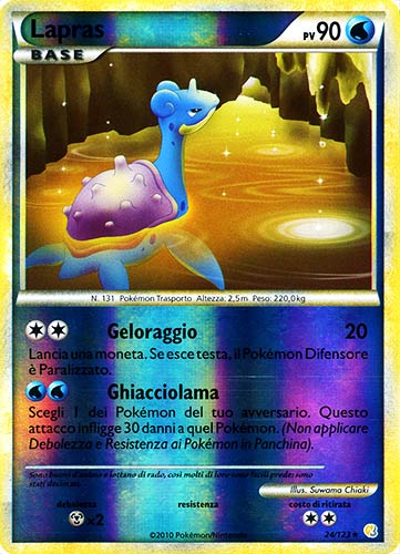 024 / 123 Lapras rara foil reverse (IT) -NEAR MINT-