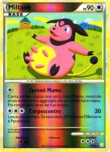 047 / 123 Miltank non comune foil reverse (IT) -NEAR MINT-
