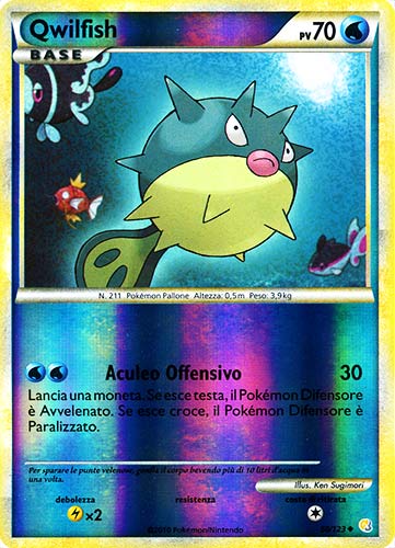 050 / 123 Qwilfish non comune foil reverse (IT) -NEAR MINT-