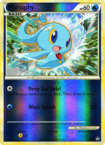 03 / 95 Manaphy rara foil reverse (EN) -NEAR MINT-