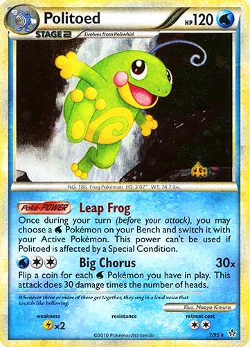 07 / 95 Politoed rara foil (EN) -NEAR MINT-