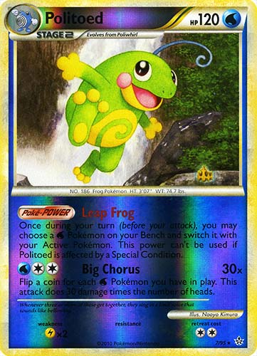 07 / 95 Politoed rara foil reverse (EN) -NEAR MINT-