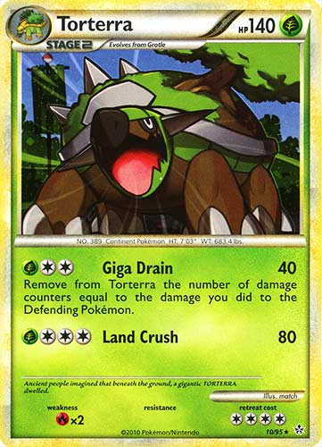 10 / 95 Torterra rara foil (EN) -NEAR MINT-