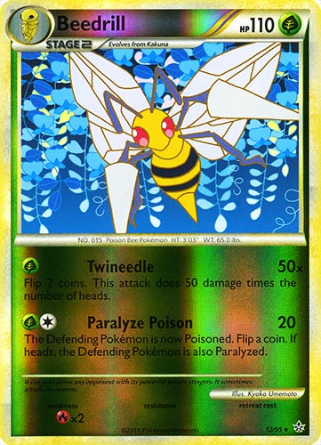 12 / 95 Beedrill rara foil reverse (EN) -NEAR MINT-