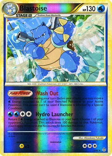13 / 95 Blastoise rara foil reverse (EN) -NEAR MINT-