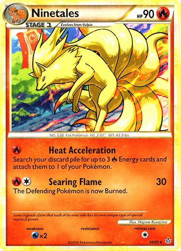 20 / 95 Ninetales rara (EN) -NEAR MINT-