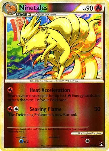 20 / 95 Ninetales rara foil reverse (EN) -NEAR MINT-