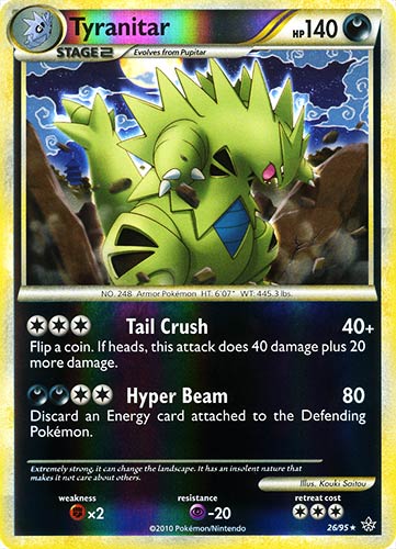 26 / 95 Tyranitar rara foil reverse (EN) -NEAR MINT-