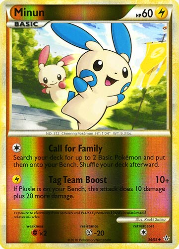 34 / 95 Minun non comune foil reverse (EN) -NEAR MINT-