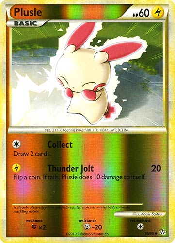 36 / 95 Plusle non comune foil reverse (EN) -NEAR MINT-