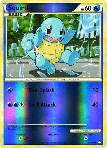 63 / 95 Squirtle comune foil reverse (EN) -NEAR MINT-