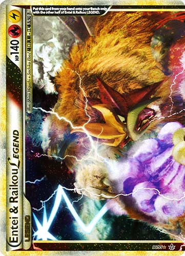 90 / 95 Entei & Raikou Legend rara foil (EN) -NEAR MINT-