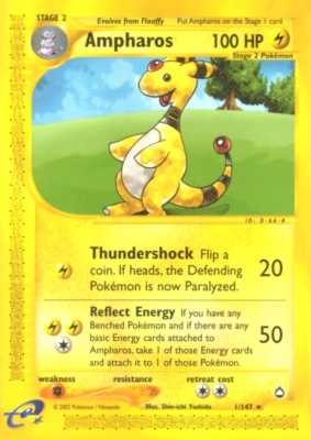 001 / 147 Ampharos rara (EN) -NEAR MINT-
