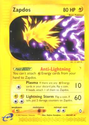 044 / 147 Zapdos rara (EN) -NEAR MINT-