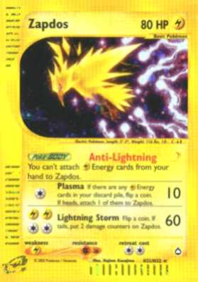 H32 / H32 Zapdos rara foil (EN) -NEAR MINT-