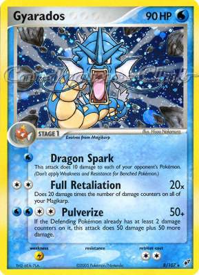 008 / 107 Gyarados rara foil (EN) -NEAR MINT-