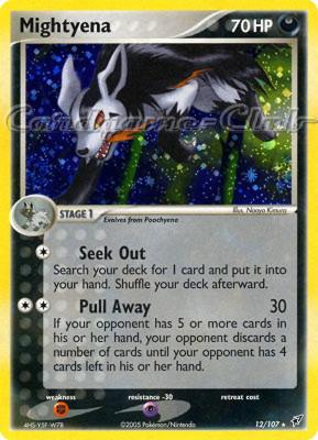 012 / 107 Mightyena rara foil (EN) -NEAR MINT-