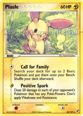044 / 107 Plusle non comune (EN) -NEAR MINT-