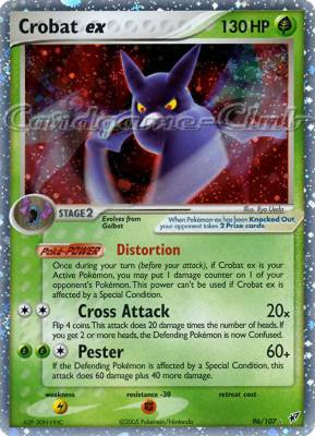 096 / 107 Crobat EX rara ex foil (EN) -NEAR MINT-