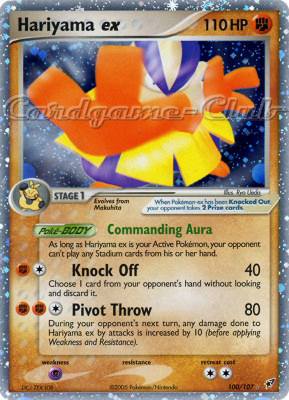 100 / 107 Hariyama EX rara ex foil (EN) -NEAR MINT-