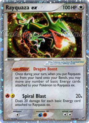 102 / 107 Rayquaza EX rara ex foil (EN) -NEAR MINT-
