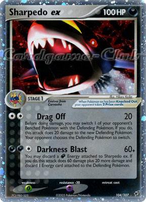 104 / 107 Sharpedo EX rara ex foil (EN) -NEAR MINT-