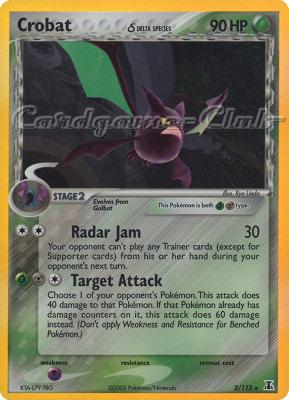 002 / 113 Crobat Delta Species rara foil (EN) -NEAR MINT-