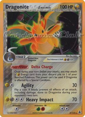 003 / 113 Dragonite Delta Species rara foil (EN) -NEAR MINT-