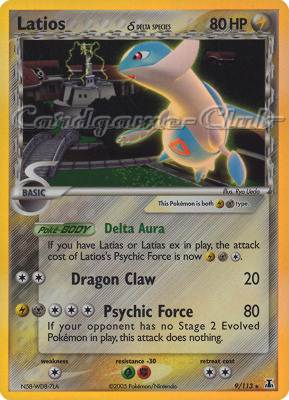 009 / 113 Latios Delta Species rara foil (EN) -NEAR MINT-