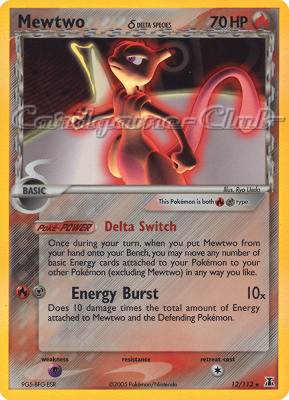 012 / 113 Mewtwo Delta Species rara foil (EN) -NEAR MINT-