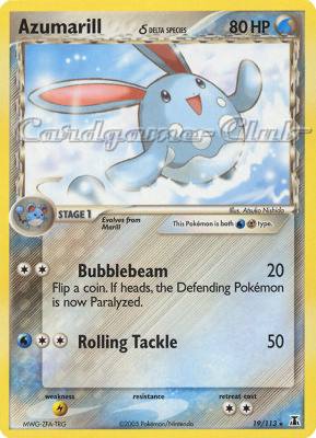 019 / 113 Azumarill Delta Species rara (EN) -NEAR MINT-