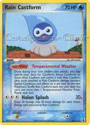 026 / 113 Rain Castform rara (EN) -NEAR MINT-