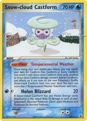 029 / 113 Snow-cloud Castform rara (EN) -NEAR MINT-