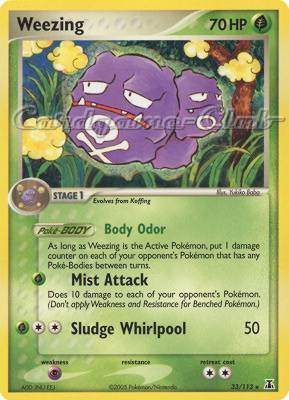 033 / 113 Weezing rara (EN) -NEAR MINT-