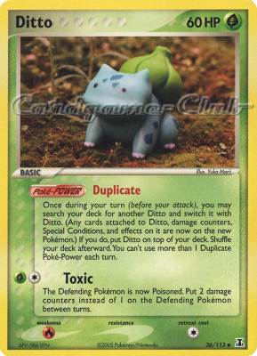 036 / 113 Ditto (Bulbasaur) non comune (EN) -NEAR MINT-