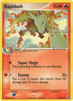 052 / 113 Rapidash non comune (EN) -NEAR MINT-