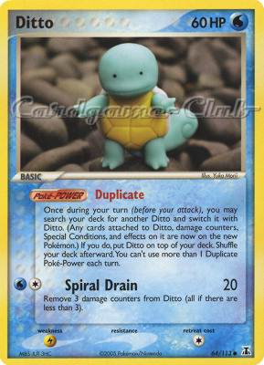 064 / 113 Ditto (Squirtle) comune (EN) -NEAR MINT-