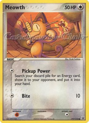 077 / 113 Meowth comune (EN) -NEAR MINT-