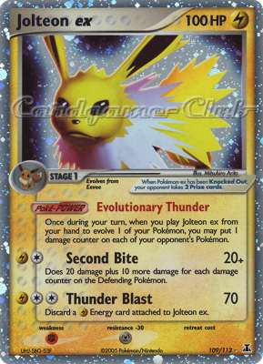 109 / 113 Jolteon EX rara ex foil (EN) -NEAR MINT-