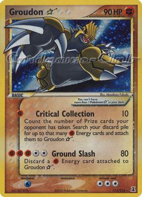 111 / 113 Groudon rara "star" foil (EN) -NEAR MINT-