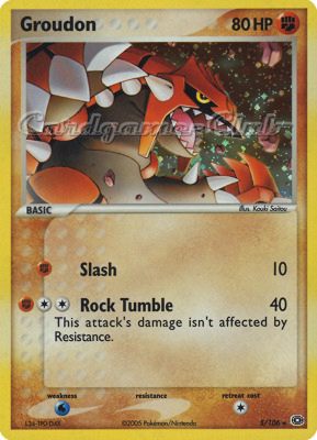 005 / 106 Groudon rara foil (EN) -NEAR MINT-