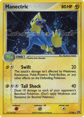 007 / 106 Manectric rara foil (EN) -NEAR MINT-