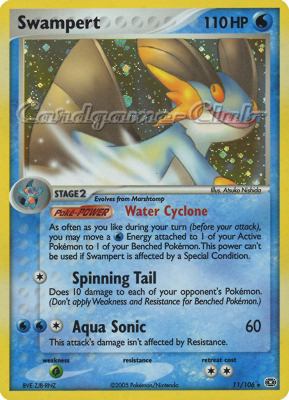 011 / 106 Swampert rara foil (EN)  -PLAYED-