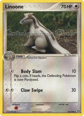 034 / 106 Linoone non comune (EN) -NEAR MINT-